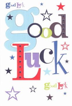 Infused with the character of Blackwall, where centuries-old history meets contemporary energy, this good luck card radiates with celebratory intent and modern flair. The baby-blue 'g' acts as a playful anchor, surrounded by vibrant reds and deep purples that evoke both the quiet confidence and genuine excitement familiar to those living near the Thames Path. A constellation of stars in indigo, navy, sky-blue, and soft lavender seemingly floats across the card's white background, reminiscent of the twinkling city lights seen from Blackwall Basin on clear evenings. The lively variation of colours and fonts is not just an aesthetic choice but a deliberate expression of support-a feeling of anticipation and kinship echoing the camaraderie found from Poplar High Street to the public gardens. The card's inviting smoothness and quality make it a delight to hold, offering a tangible weight to heartfelt wishes. Perfect for saluting someone about to face exams, start a new job, or move into a nearby riverside apartment, this card would make anyone feel championed, as if the luck of Blackwall and its welcoming community is cheering them on, hand-in-hand with a vibrant arrangement from Blackwall Flowers.